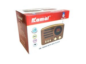 KAMAL KM-162 Nostalji Radyo Şarjlı-Bluetooth-USB-SD Kahverengi