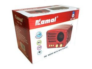KAMAL KM-162 Nostalji Radyo Şarjlı-Bluetooth-USB-SD Kırmızı