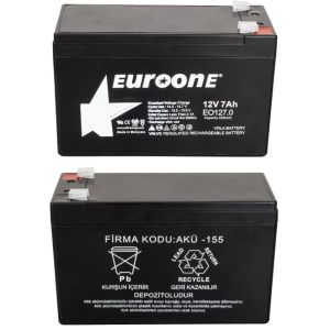 Euroone EO127.0 12Volt 7Amper Bakımsız Kuru Akü