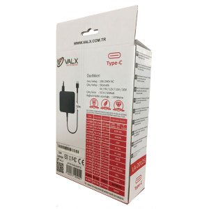 Valx LA-20125 5V/9V/12V/15V/20V 3A Type-C Notebook Adaptör