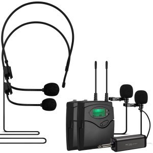 Magicvoice MV-1304YY Kablosuz 2 Yaka+2 Headset Telsiz Mikrofon