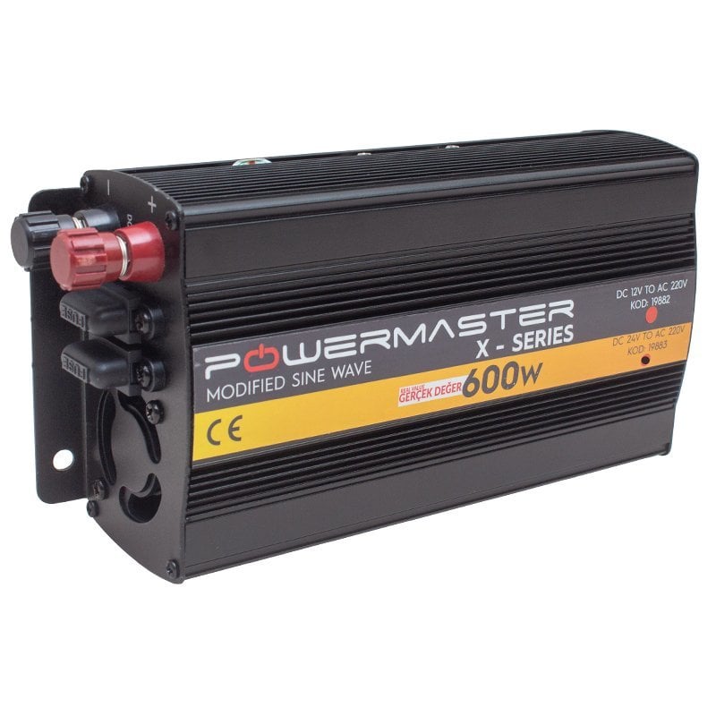 Powermaster 600Watt 24V-220Volt Modified Sinus İnverter PWR600-24