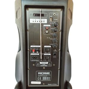 Rose RS-1545 Portatif Taşınabilir Ses Sistemi 200Watt El+Kafa Telsiz Mikrofonlu