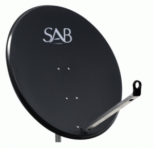 SAB 97cm Antrasit Çanak Anten Next Twin LNB + 20mt RG6 Kablo
