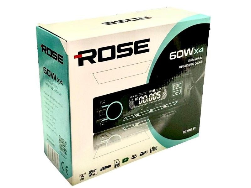 ROSE DC-4900BT MP3-USB-SD-BT Radyolu Oto Teyp 4x60W