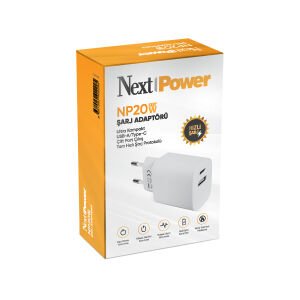 NextPower NP20W Hızlı Şarj Adaptörü Type-C USB