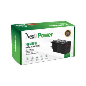 NextPower NP65W Hızlı Şarj Adaptörü Type-C USB