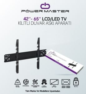 Powermaster 42''-65'' Sabit Lcd-Led Tv Duvar Askı Aparatı