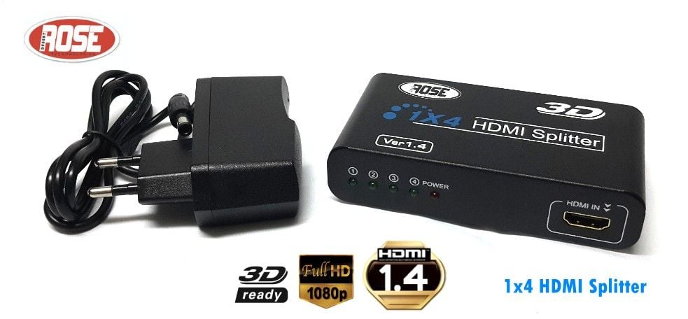 ROSE 1x4 HDMI Splitter v1.4