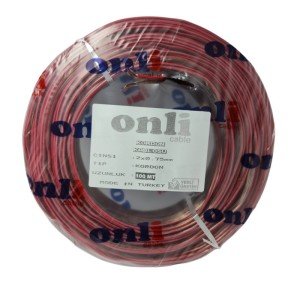 Onli 2x0.75mm Hoparlör Kablosu 100Metre Şeffaf