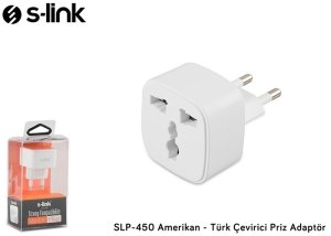 S-Link Slp-450 Amerikan - Türk Çevirici Priz Adaptör