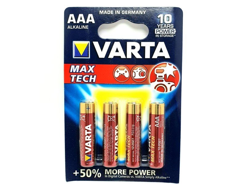 Varta Max Tech AAA İnce Alkalin Kalem Pil 4'lü