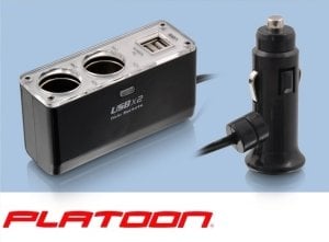 Platoon PL-8990 1x2 Çakmak Çoklayıcı + USB Çıkışlı