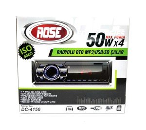 ROSE DC-4150 Radyolu Kumandalı MP3-USB-SD Oto Teyp