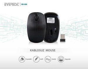 Everest SM-506 2.4Ghz Kablosuz USB Mouse Siyah