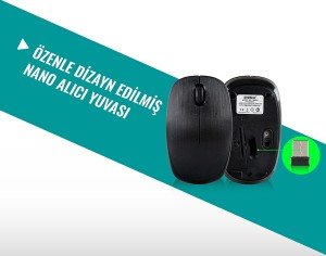 Everest SM-506 2.4Ghz Kablosuz USB Mouse Siyah