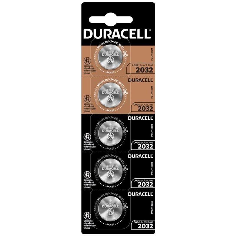Duracell CR2032 3Volt Lityum Pil 5'li Paket