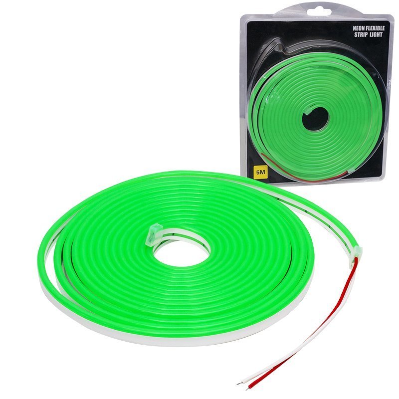 Powermaster 12Volt 5Metre 6x12mm Yeşil Neon Led Şerit