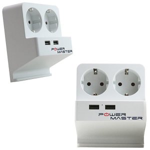 Powermaster 1.5Metre 2xUsb Girişli 2'li Akım Korumalı Priz