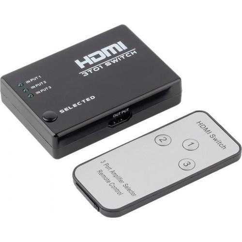 Powermaster 3 port HDMI Switch Kumandalı 3D Uyumlu