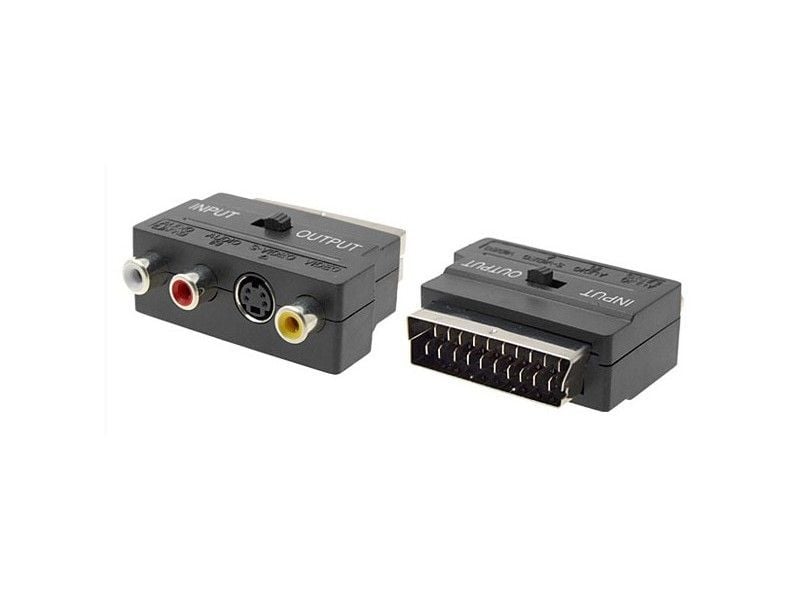 electroon 3Rca - Scart Audio Video Adaptör in-out Anahtarlı