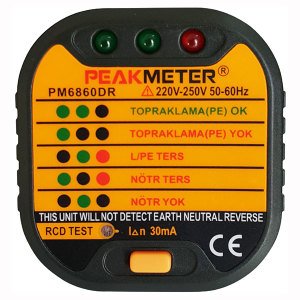 Peakmeter PM 6860DR Priz Test Aleti