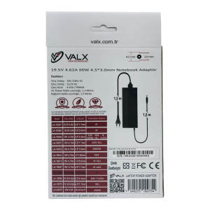 Valx LA-19543 19.5Volt 4.62A 90W 4.5x3.0 Notebook Adaptör