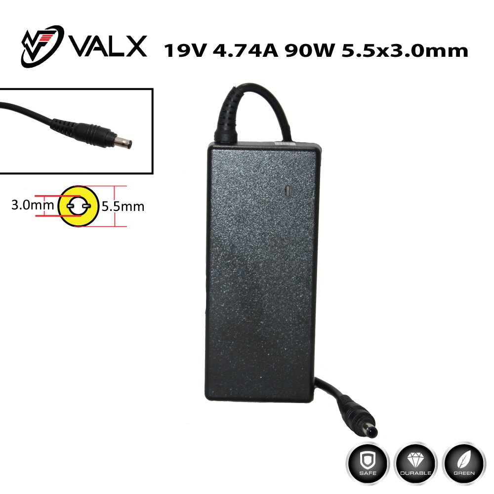 Valx LA-19030 19Volt 4.74A 90W 5.5x3.0 Notebook Adaptör
