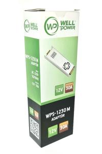 WellPower 12Volt 30Amper Slim Adaptör Metal Kasa Fanlı