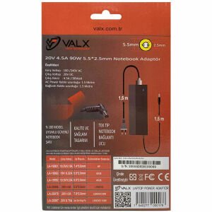 Valx LA-20055 20V 90W 5.5×2.5 Notebook Adaptör