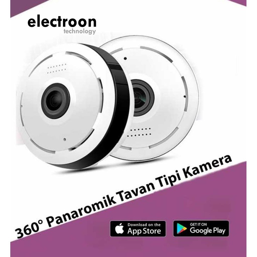 Panaromik Tavan Tipi Wi-Fi Kamera 360 Derece (kablosuz)
