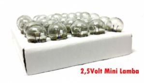 2,5Volt Mini Lamba - 10 Adet