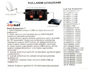 SatFinder AS-01HD Mini HD Uydu Bulucu
