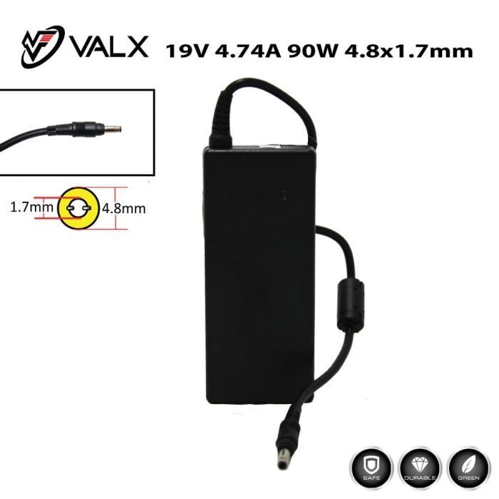 Valx LA-19047 19Volt 4.74A 90W 4.8x1.7mm Notebook Adaptör