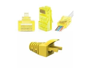 TRKLink EZ RJ45 Sarı Konnektör + Kılıf 1Adet