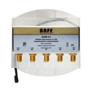 BAFF DSW-41 1/4 Gold DiseqC Switch Kutulu