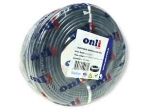 Onli 2+1 0.50mm 100Metre Dış Ortam CCTV Kamera Kablosu Siyah