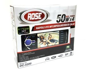 ROSE DC-5200 LCD Ekranlı MP3-MPEG4-AVI-USB-SD Çalar