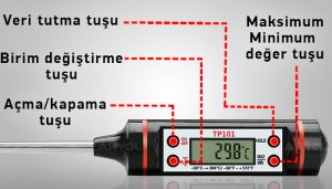 GeSi TP101 Sıvı Termometresi Daldırma 15cm
