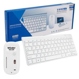 Wieder Wireless Kablosuz Slim Klavye Mouse Set Beyaz WR-70W