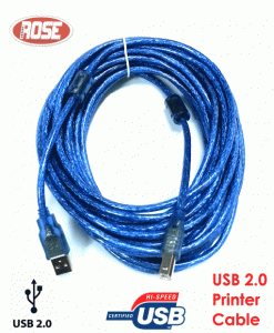 USB 2.0 Yazıcı-Printer Kablosu 5 Metre Mavi