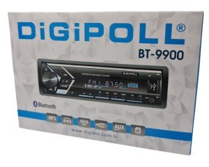 DigiPoll BT-9900 FM Radyolu Kumandalı Oto Teyp USB-SD-Aux-BT Player