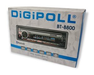 DigiPoll BT-8800 FM Radyolu Kumandalı Oto Teyp USB-SD-Aux-BT Player