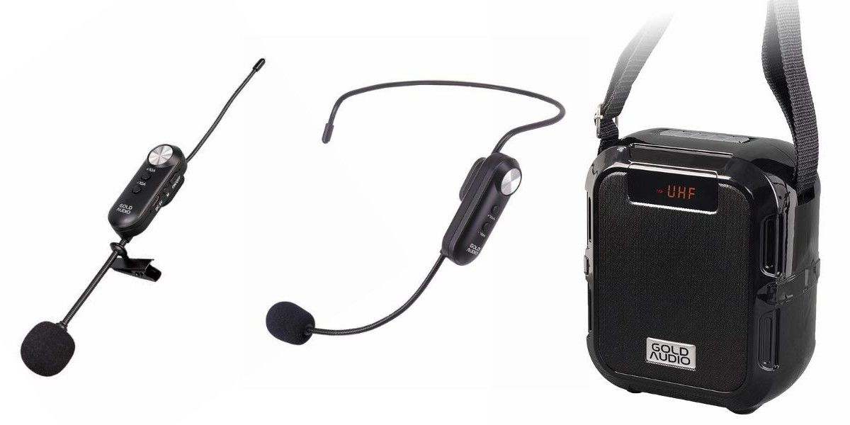 GoldAudio GR-14 Kablosuz Yaka + Headset Mikrofonlu Taşınabilir Bluetooth Hoparlör