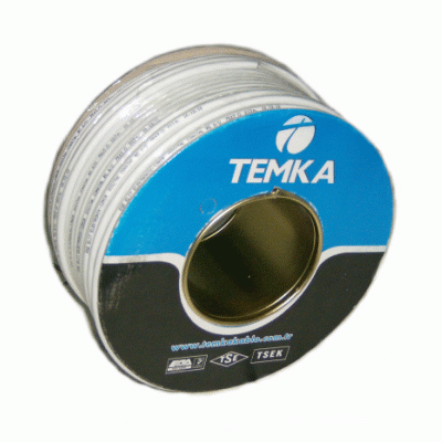 TEMKA RG6-U4 Bakır Anten Kablosu 100 Metre
