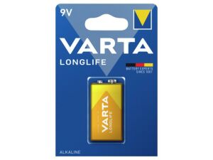 Varta Longlife Power Alkalin 9Volt Pil Tekli