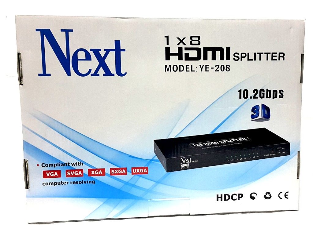 Next YE-208 1x8 HDMI SPLITTER Full HD