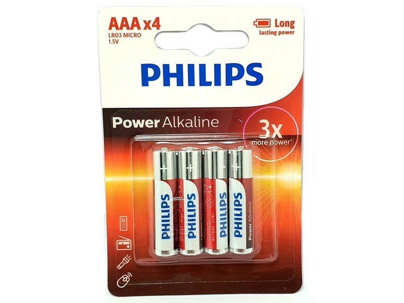 PHILIPS Power Alkalin 4xAAA 1.5Volt İnce Kalem Pil LR03