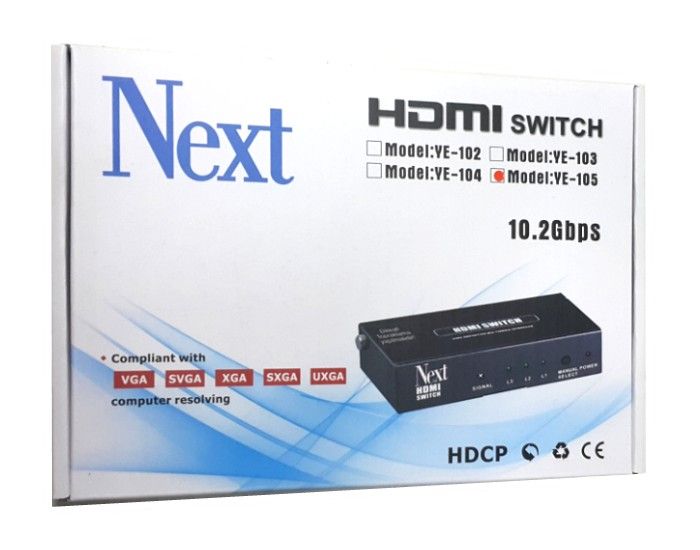 Next YE-105 5x1 HDMI Switch - 5 Port Kumandalı