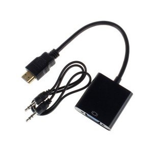 Polotech HDMI to VGA Kablo Çevirici Ses Çıkışlı